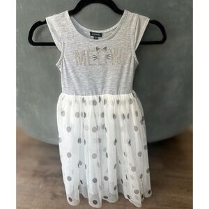 “Meow” Polka Dot Girls Dress